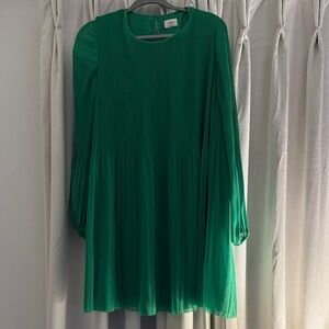 Wilfred Vibrant Green Long Sleeve Dress